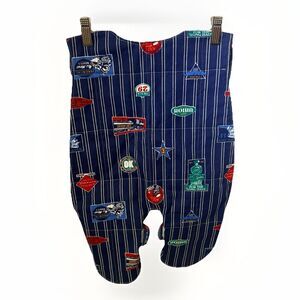 Vintage Handmade Bib Boys Full Body Infants & Toddlers Baby Blue Striped